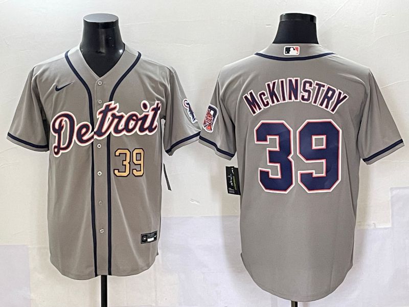 Men 2025 Detroit Tigers #39 Mckinstry Grey Game Nike MLB Jersey style 14